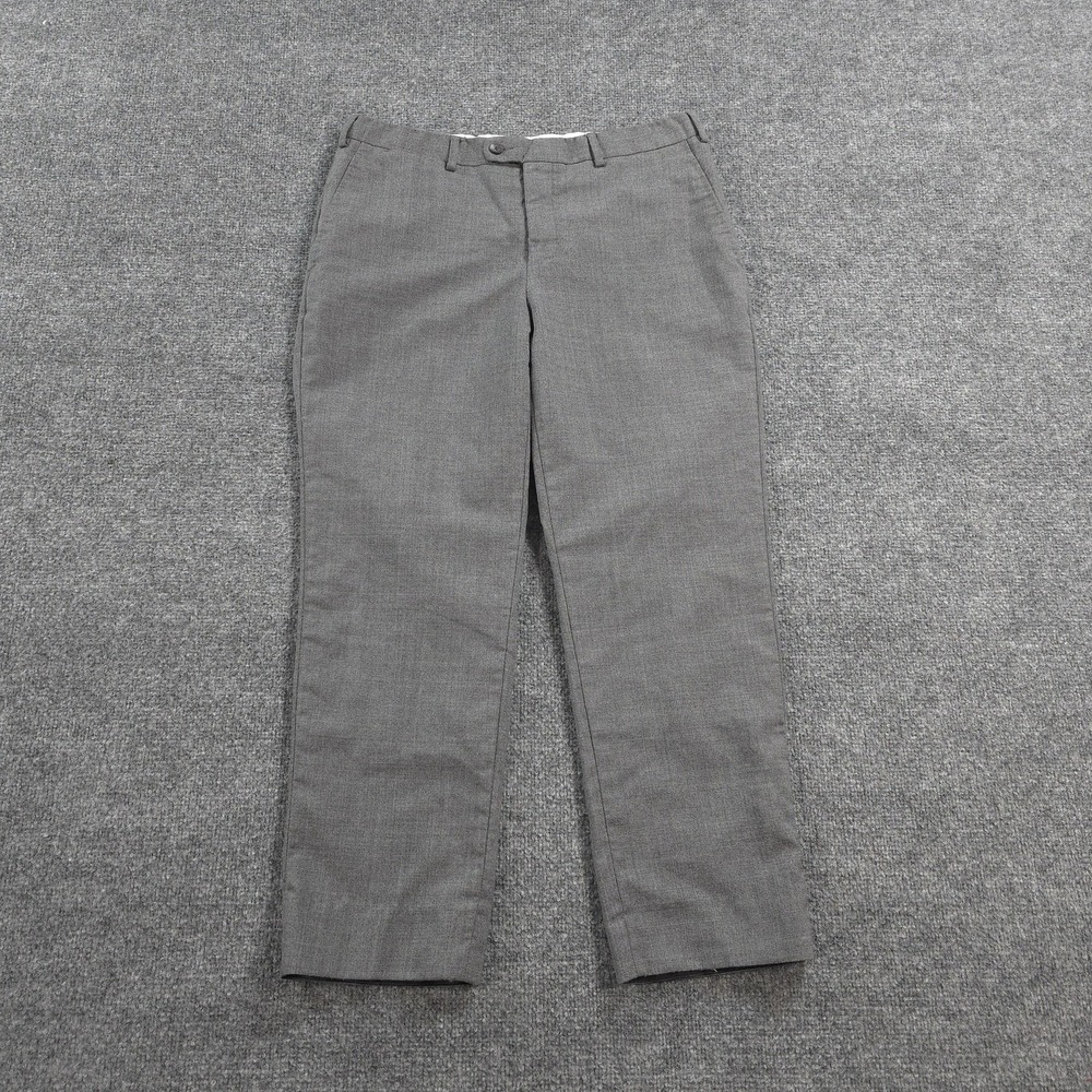 Suitsupply Pants Mens 32x27 Gray Brescia Wool Slim Dress Trousers Business